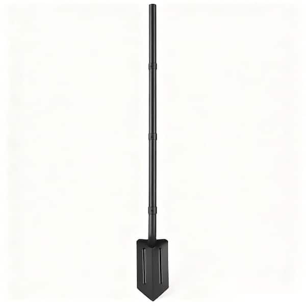 4-Inch Trenching Shovel with V-Shaped Blade, Extra-Long Metal Handle, Black Trench Digger Tool for Narrow Deep Digging