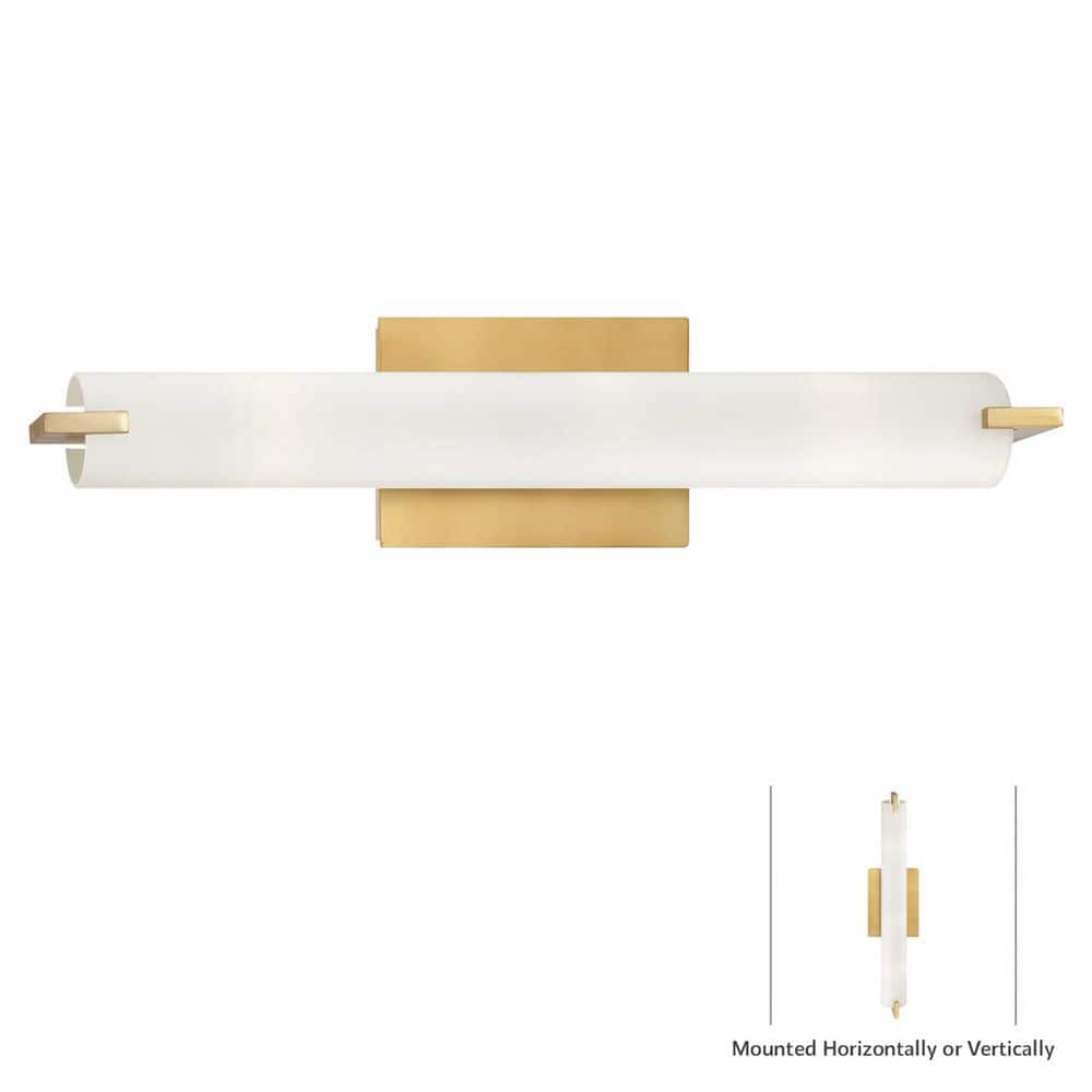 Tube 100-Watt Equivalence Honey Gold Integrated LED Bath Vanity Light Bar price history on PriceWatchPro