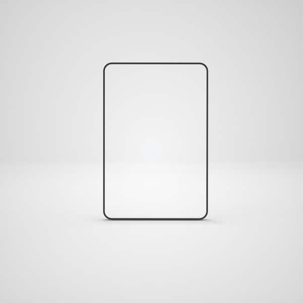 Unbranded Matte Black 24 in. W x 236 in. H Rounded Rectangle Aluminum Framed Bathroom Wall Mirror Horizontally or Vertically