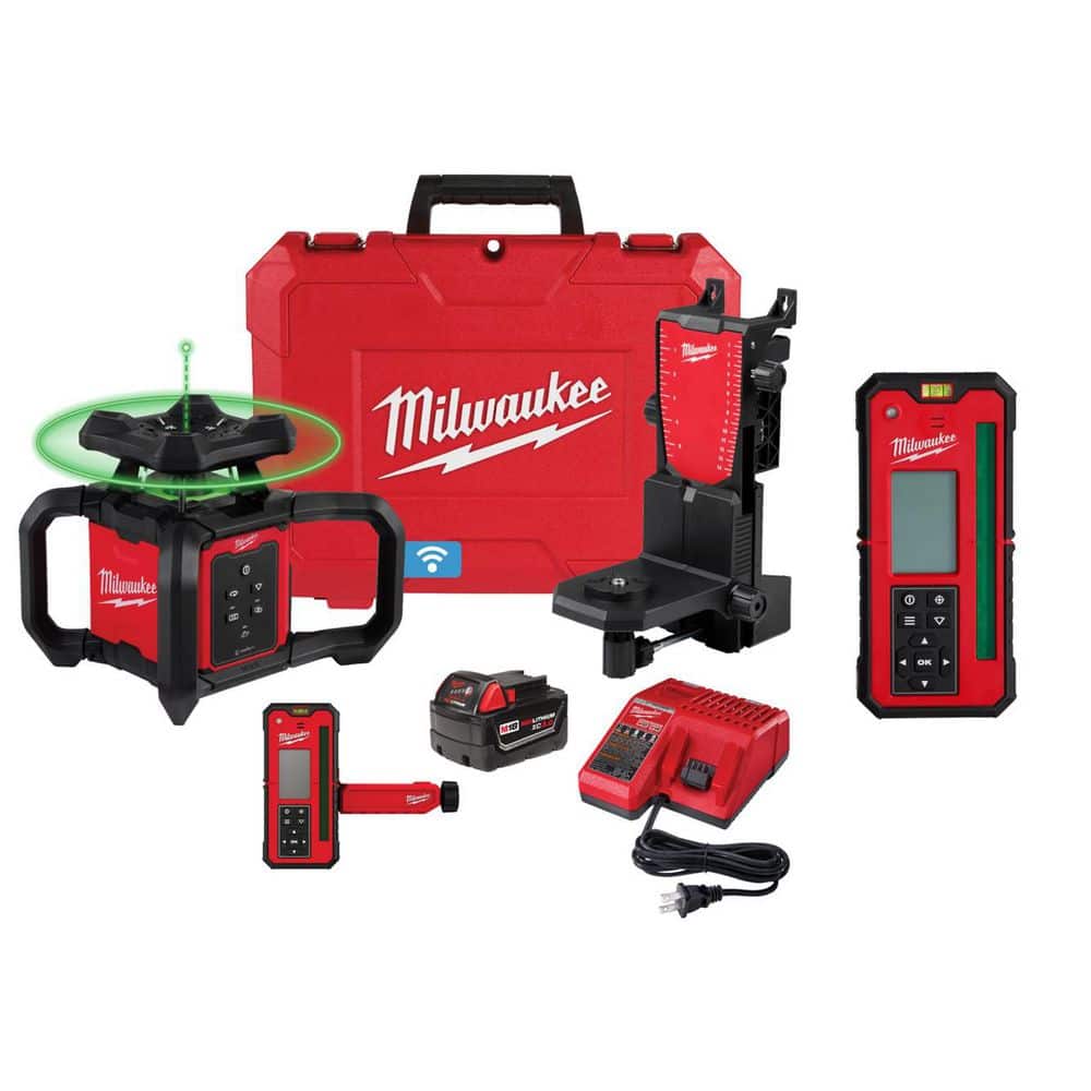 M18 1000 ft. Green Interior Rotary Laser Level Kit with Green Rotary Laser Remote Control and Receiver price history on PriceWatchPro