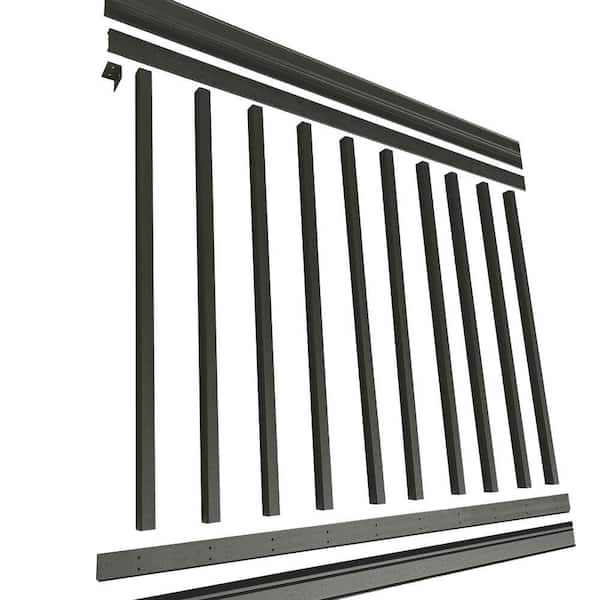 Enclosure 2 in. x 2 in. x 95.25 in. Bronze Picket Railing Infill Kit