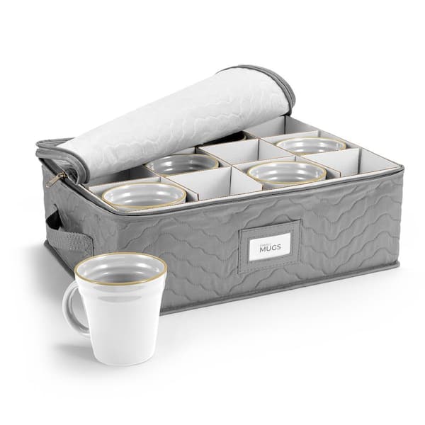 Sorbus Coffee Mug/Glass Quilted Box (Fits 12 Mugs)