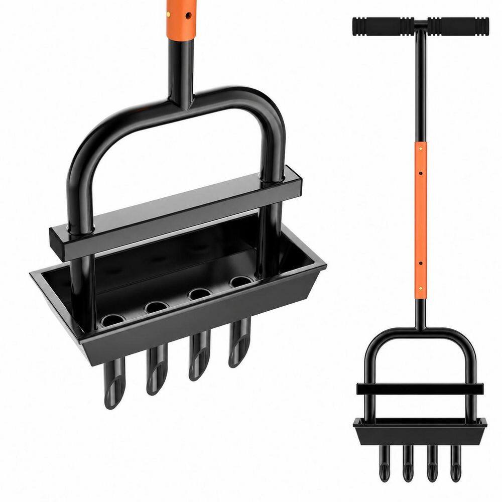 4-Tine Manual Lawn Aerator with Soil Core Collection Tray, Spike Coring Aerator for Yard and Garden Soil Loosening price history on PriceWatchPro