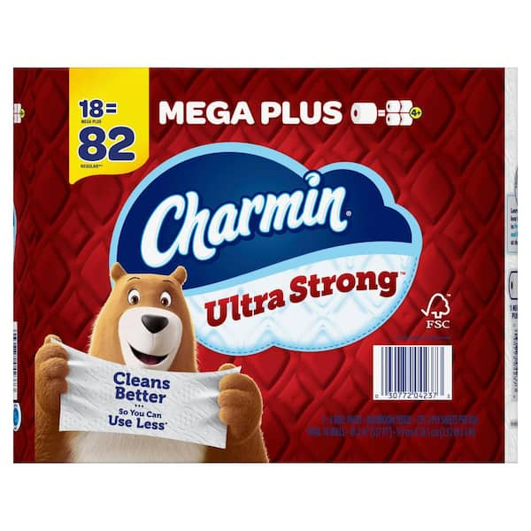 Ultra Strong Toilet Paper Rolls (18 Mega Plus Rolls)