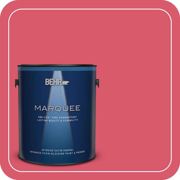 BEHR MARQUEE 1 gal. #130B-6 Dragon Fruit Satin Enamel Interior Paint & Primer