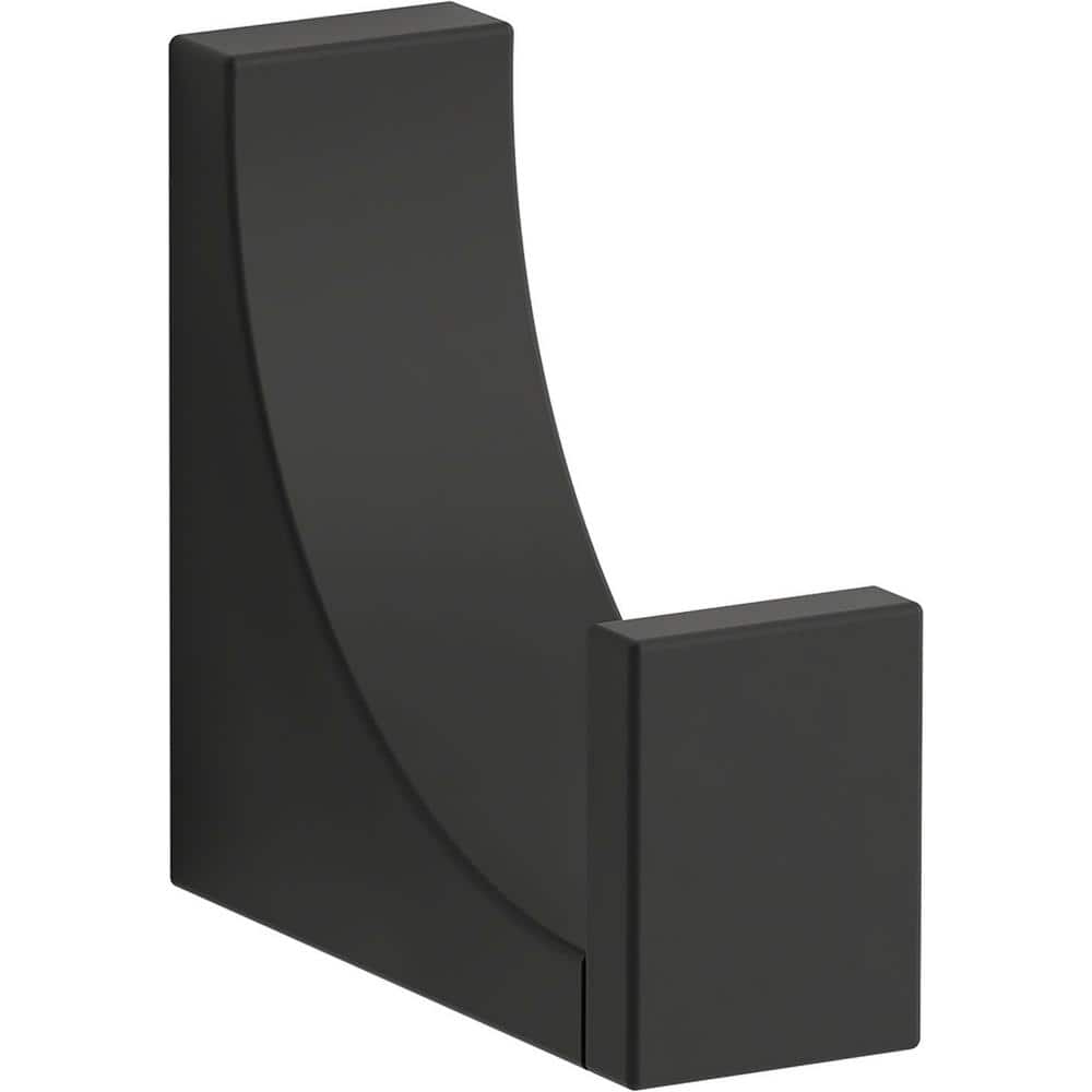 Matte Black Minimalist Metal Robe Hook