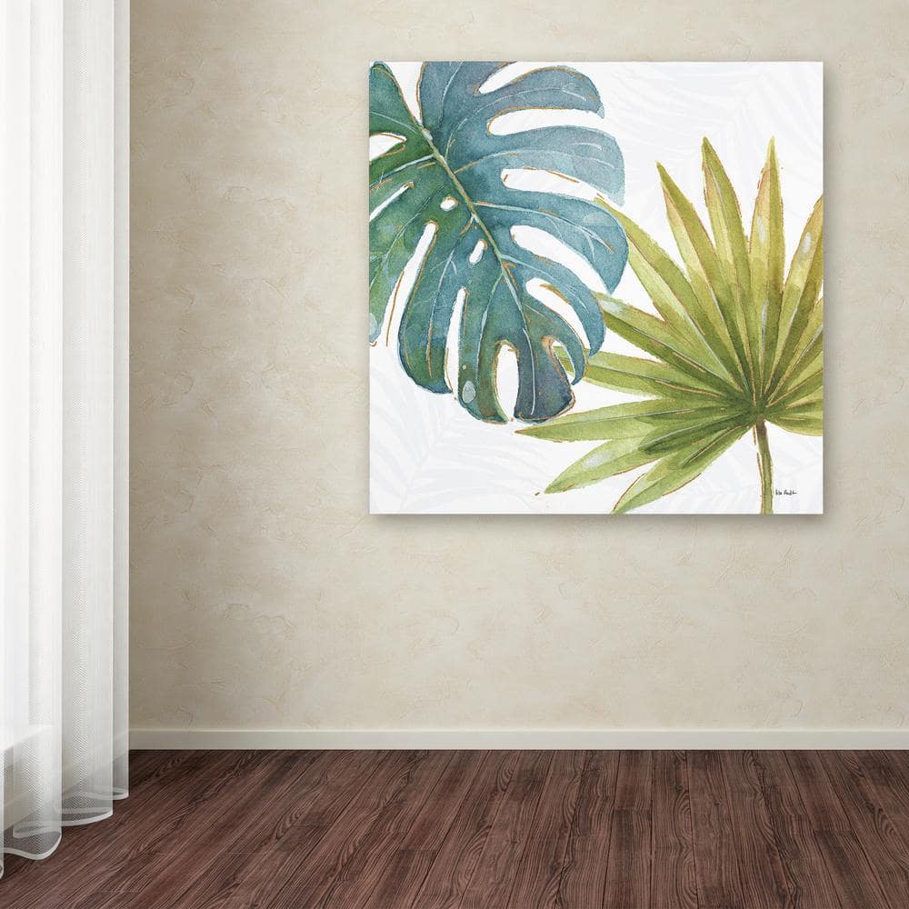 Tropical Green and Teal Fronds Canvas Print