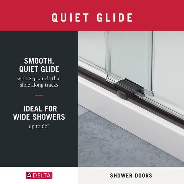 Portman 60 x 59-1/4 in. Frameless Mod Soft-Close Sliding Bathtub Door in Chrome with 3/8 in. (10mm) Clear Glass Portman 60 x 59-1/4 in. Frameless Mod Soft-Close Sliding Bathtub Door in Chrome with 3/8 in. (10mm) Clear Glass