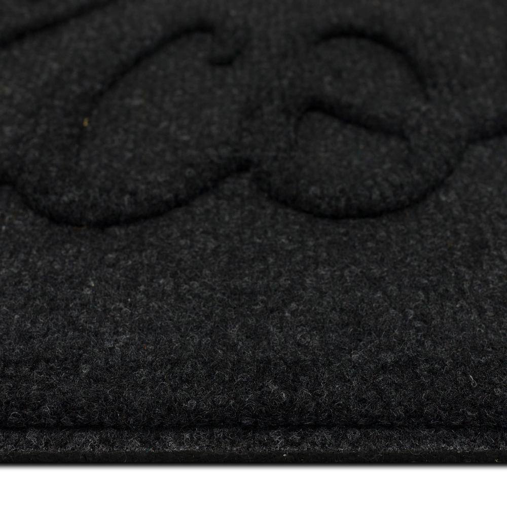 Big Welcome Black Outdoor Recycled Rubber Door Mat