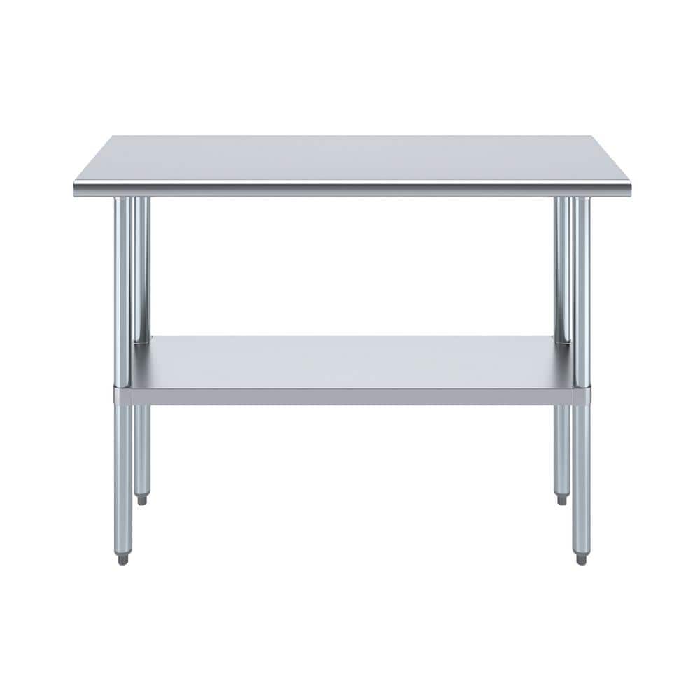 AMGOOD 16 in. x 48 in. Stainless Steel Table AMG WT-1648 - The