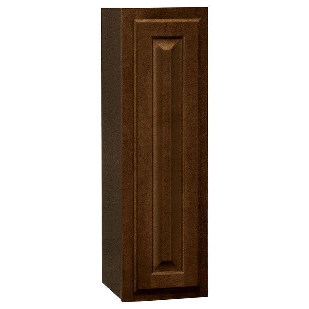 Hampton Bay Hampton 9 In W X 12 In D X 30 In H Assembled Wall Kitchen Cabinet In Cognac Kw930 2143