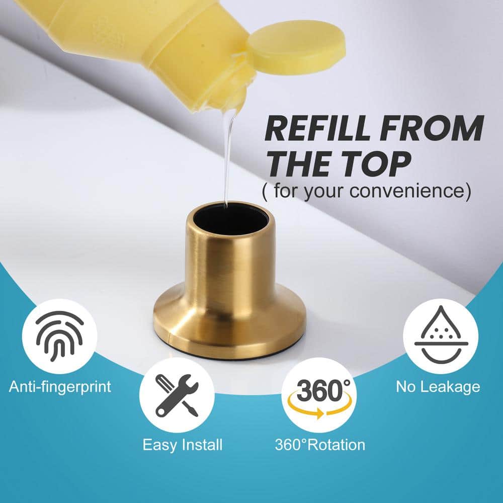 Gold Stainless Steel Single Handle Pull Down Kitchen Faucet