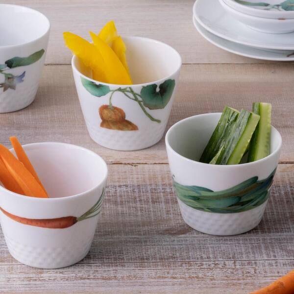 Noritake Kyoka Shunsai 3.5 in., 7 fl. Oz. White Porcelain Assorted