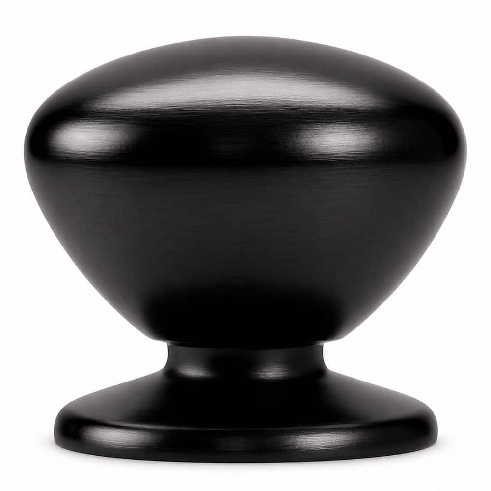 2-Pack 1-3/5 in. Matte Black Satin Wide Base Dummy Pull Knobs Contemporary Style Heavy Zinc Alloy for Closet Doors price history on PriceWatchPro