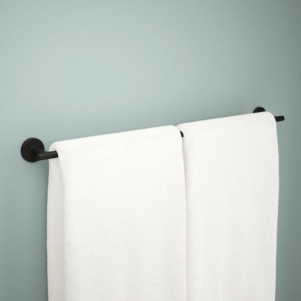 Trinsic 30 in. Wall Mount Towel Bar Bath Hardware Accessory in Matte Black