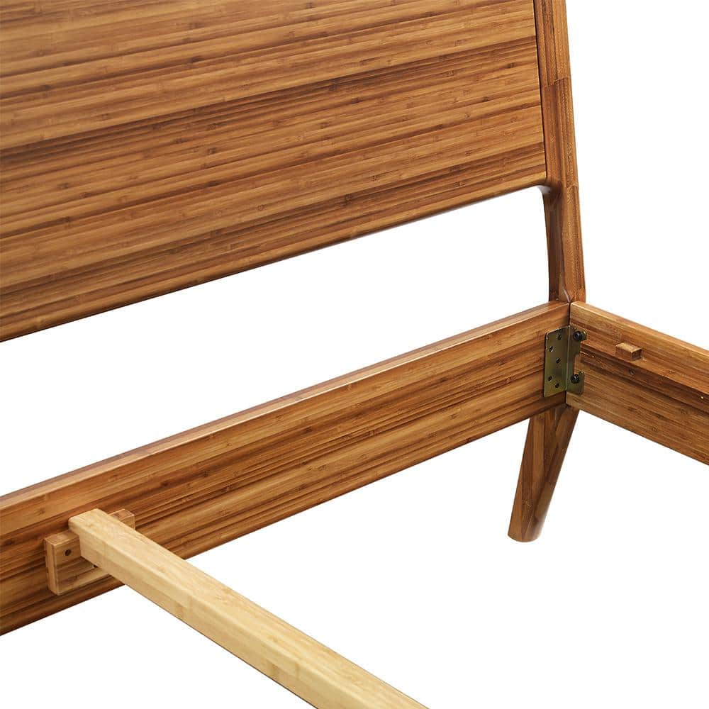 Ventura Amber King Platform Bed with Bamboo Frame and Metal Headboard