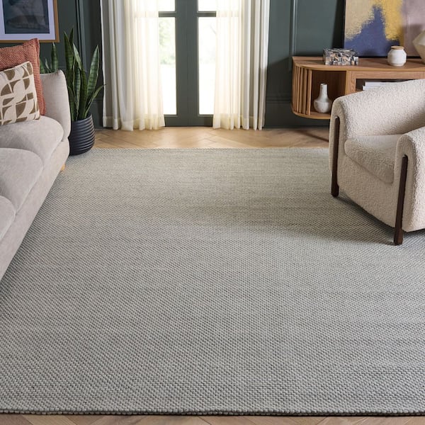 Gray 14x10 Rug SAFAVIEH Natura 10 ft. x 14 ft. Gray Striped Solid Color Gradient Area ...