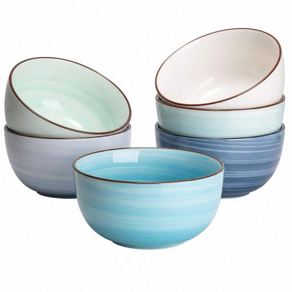 Wudkey 10 fl. oz. Assorted Colors Ceramic Dessert Bowls (Set of 6) GG7D74_2