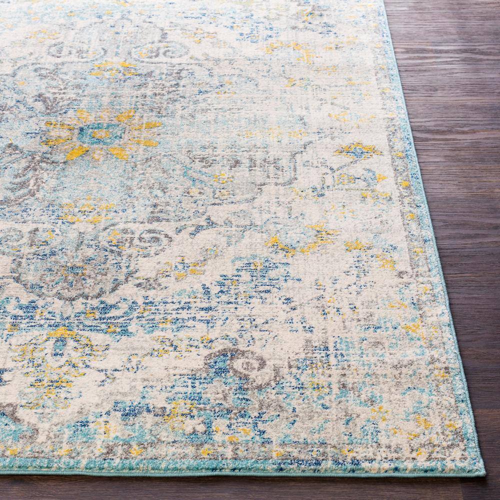 Demeter Teal/Saffron 7 ft. 10 in. x 10 ft. 3 in. Area Rug Best Deals