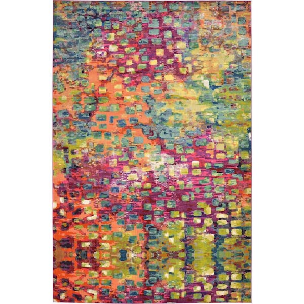 Unique Loom Jardin Ivy Multi 10' 6 x 16' 5 Area Rug