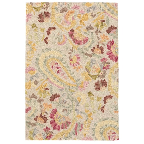 Ines Hand Micro Hooked Wool Multi 2 ft. x 3 ft. Indoor Area Rug