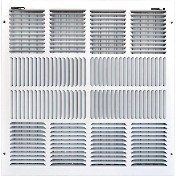 SPEEDI-GRILLE 20 in. x 20 in. Ceiling/Sidewall Vent Register, White with 4-Way Deflection