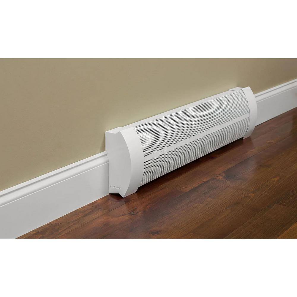Elliptus White Galvanized Steel Slip-On Baseboard Heater Cover Set