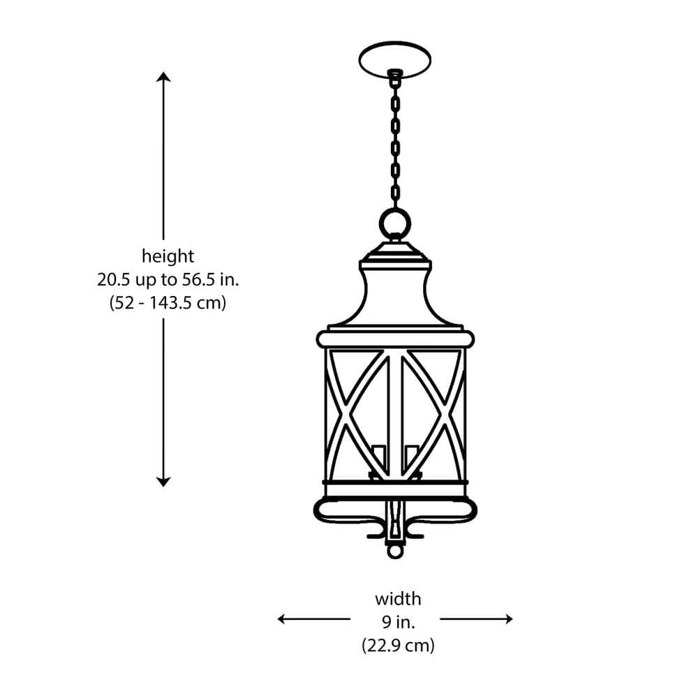 Rustic Seeded Glass 22" Bronze Outdoor Pendant Light with Cross-Bar Detail