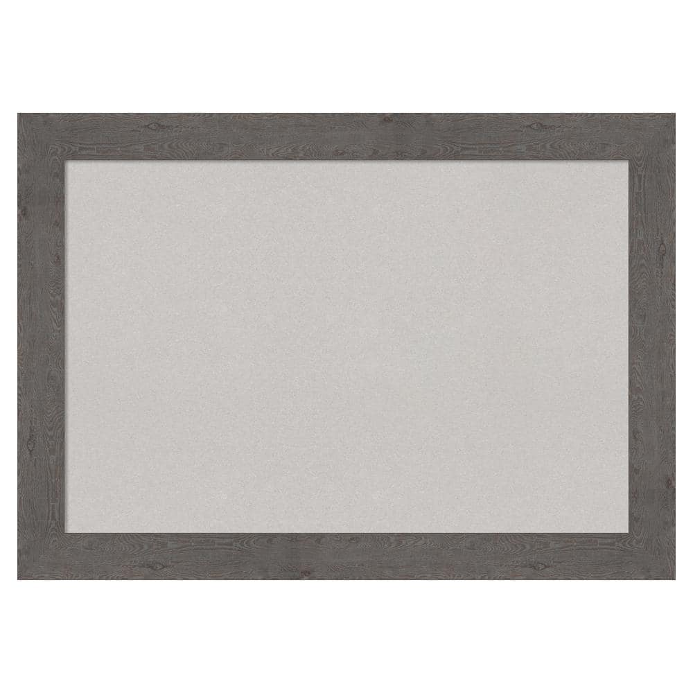 Amanti Art Rustic Plank Grey Framed Grey Corkboard 41 in. x 29 in ...