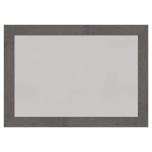 Rustic Plank Grey Framed Grey Corkboard 41 in. x 29 in. Bulletin Board Memo Board