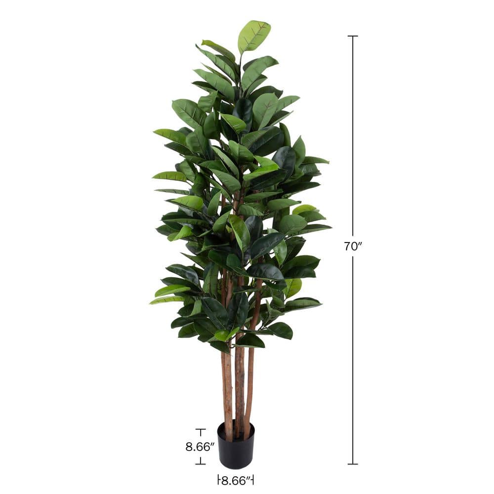 Lush Green 70" Faux Pine Bonsai Topiary in Pot - Outdoor Compatible