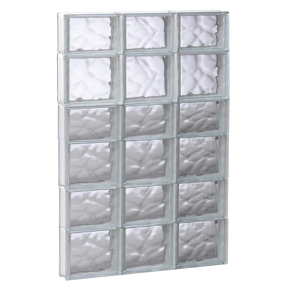 23.25 in. x 40.5 in. x 3.125 in. Frameless Wave Pattern Non-Vented Glass Block Window price history on PriceWatchPro