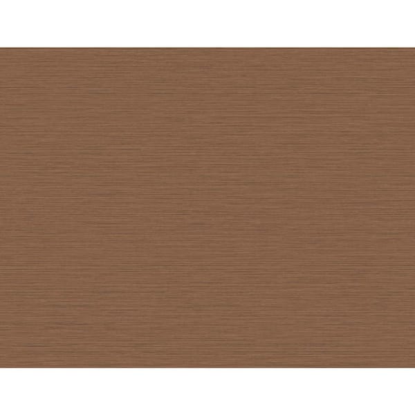 Seabrook Designs 60.75 sq. ft. Burnt Orange Silk Embossed Vinyl Unpasted Wallpaper Roll