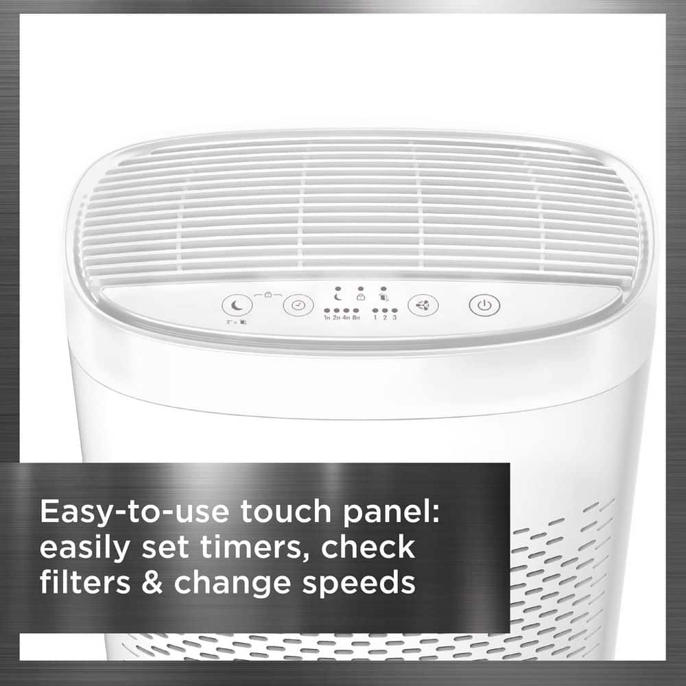 White HEPA and Carbon Filtration Home Air Purifier