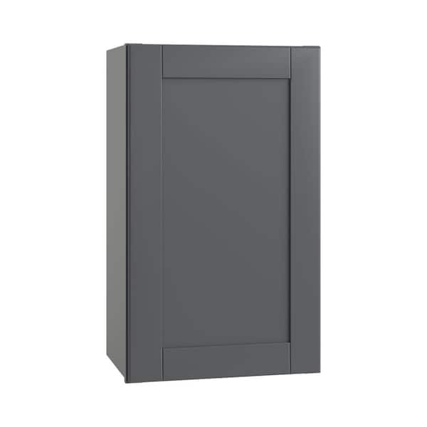 Home Decorators Collection Washington 21 in. W x 12 in. D x 30 in. H Assembled Plywood Wall Kitchen Cabinet in Valiant Onyx with Soft Close Door