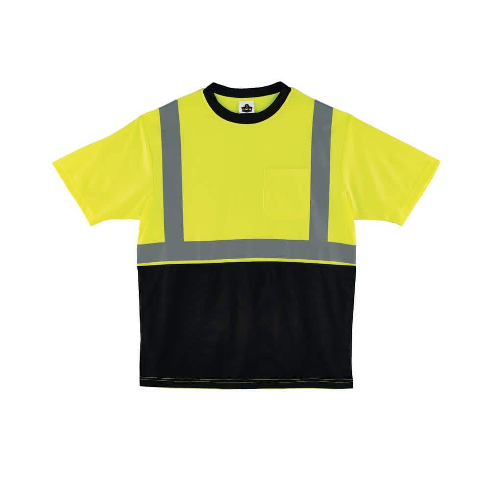 Hi Vis T-Shirt Reflective Safety Lime Work Top Short Sleeve Security Tape Summer