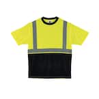 Medium Hi Vis Lime Black Front T-Shirt