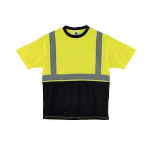Medium Hi Vis Lime Black Front T-Shirt