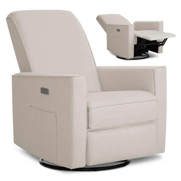 Light Sand Harlow Deluxe Glider Power Recliner Rocker