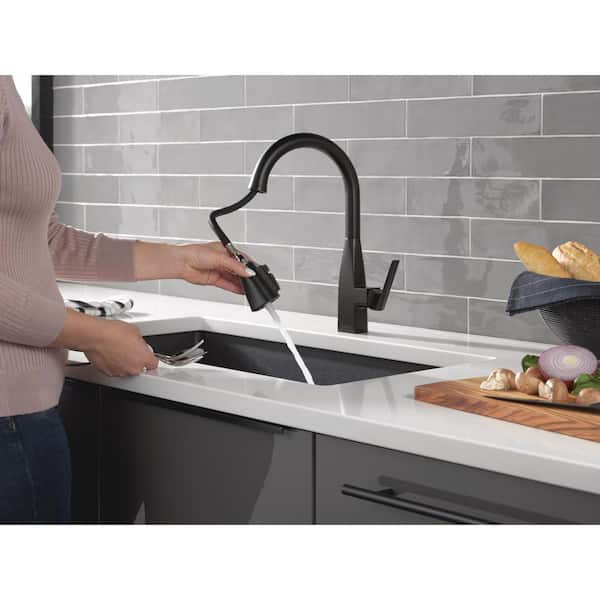 Xander Single Handle Pull Down Sprayer Kitchen Faucet in Matte Black