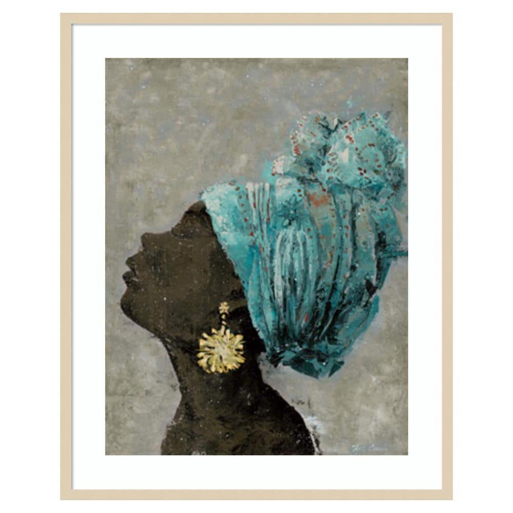 Profile of a Woman II 33" x 41" Framed Graphic Art Print in Svelte Natural