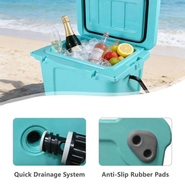 25 qt. Portable Cooler, Insulated Hard Cooler with Bottle Opener