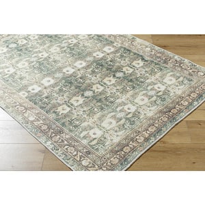 Amelie Green Traditional 7 ft. x 9 ft. Indoor Area Rug