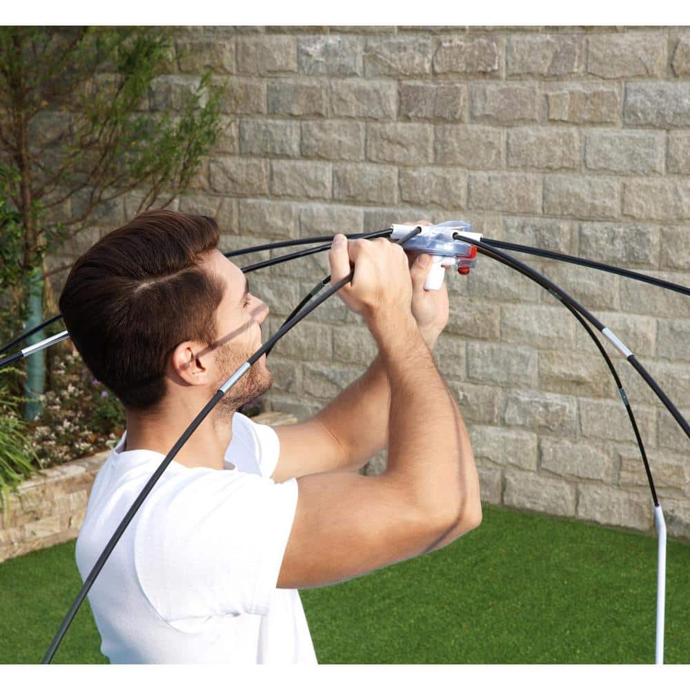 8 ft. x 8 ft. Round 20 in. Deep Above Ground Kiddie Pool with Shaded Canopy