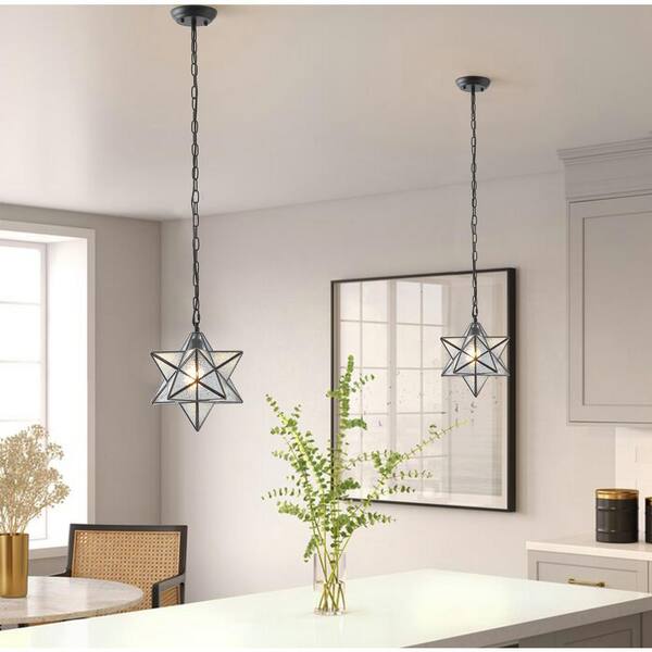 Aiwen 12 1-Light Modern Gold Geometric Moravian Star Pendant Light ...