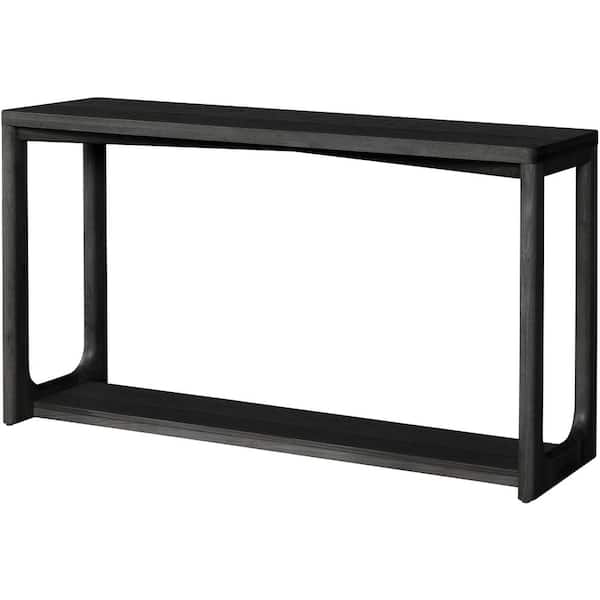 Jameson 30 in. Black Rectangle Wood Console Table
