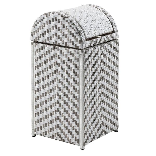 Furniture of America Gabby 16.95 Gal. Gray Outdoor Trash Can