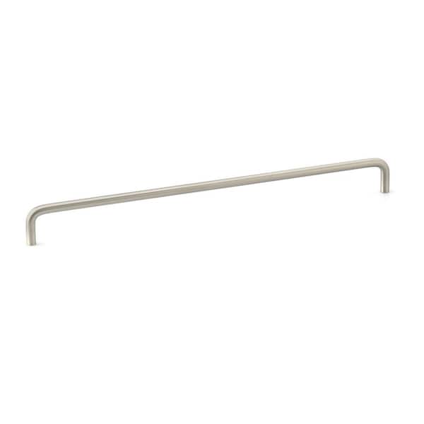 Castleton Collection 12-5/8 in. (320 mm) Modern Brushed Nickel Round Cabinet Bar Pull