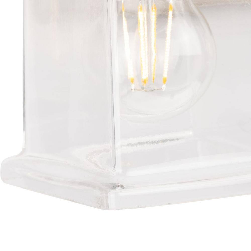 Brushed Nickel 3-Light Vanity with Clear Glass Shades