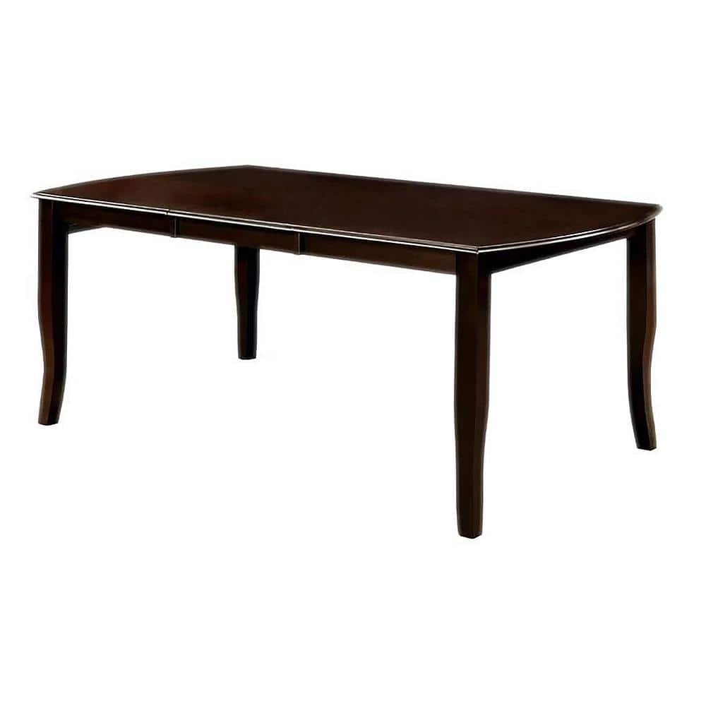 Transitional Dark Cherry Extendable Wood Dining Table, Seats Six